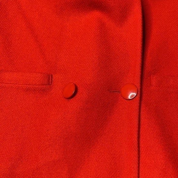 Vintage Stephen Douglas Wool Blazer Red Pure Wool Button Blazer Jacket M/L - Picture 7 of 9